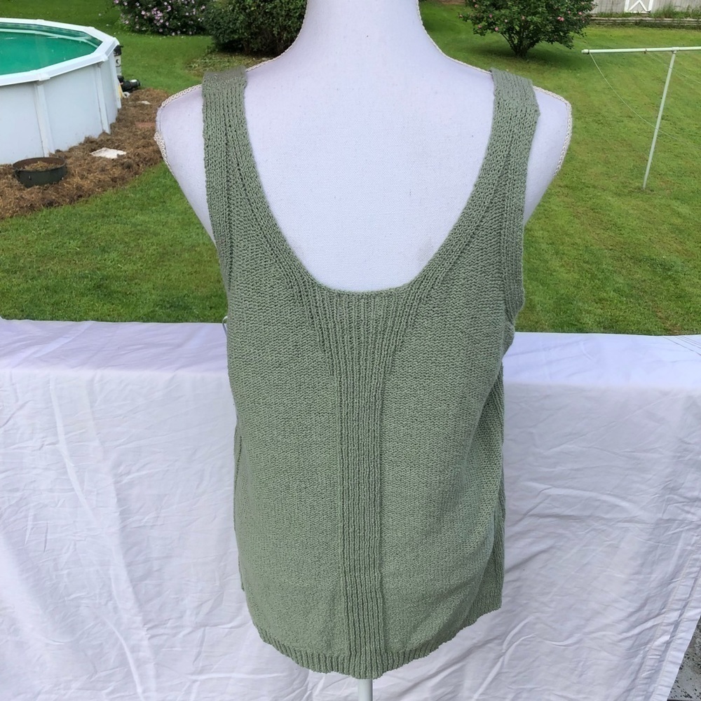 Sigrid Olsen Sweater Shell NWT Tank Top Green Medium Large - Picture 4 of 9